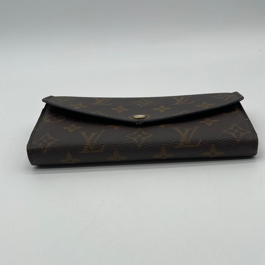 PRELOVED Louis Vuitton Monogram Portefeuille Sarah Long Wallet -Rasberry Interior YXY8HJR 041824 H