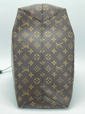 Louis Vuitton Flower Hobo Shopping Bag Monogram Canvas and Black
