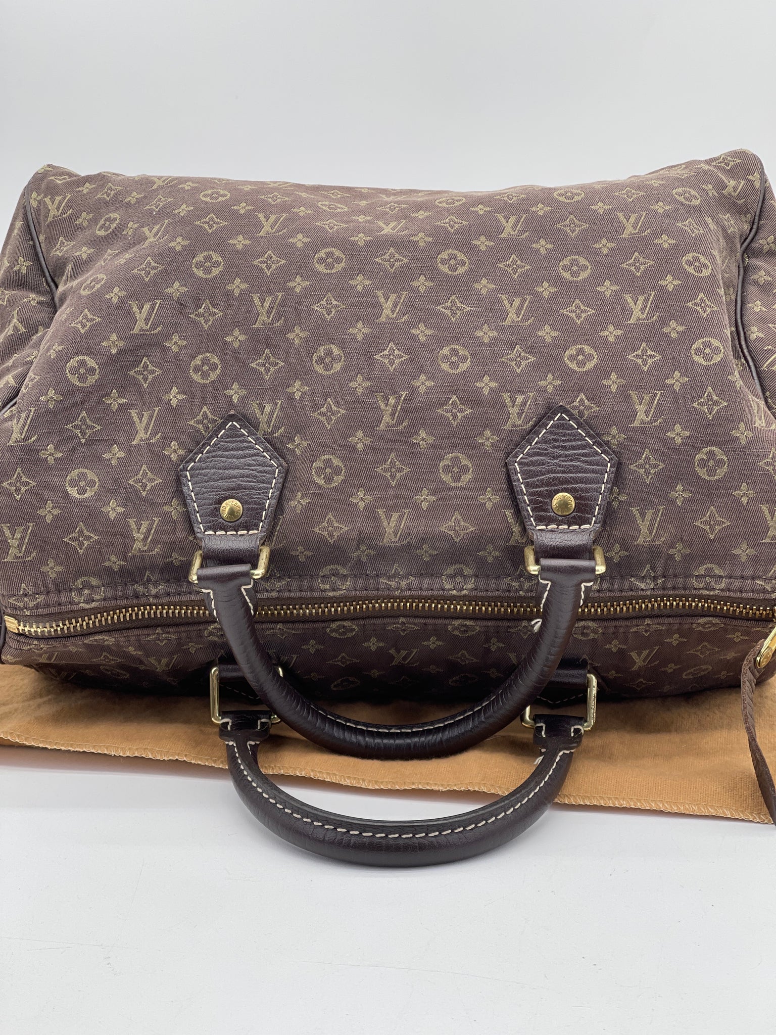 PRELOVED Louis Vuitton Brown Min Lin Monogram Speedy 30 Bag VCWQ7XK 092724 P