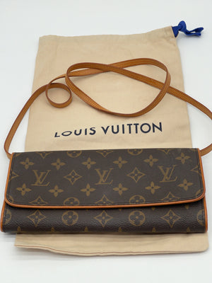 PRELOVED Louis Vuitton Discontinued Pochette Twin PM Monogram Crossbody Bag DVJCM28 072224 H