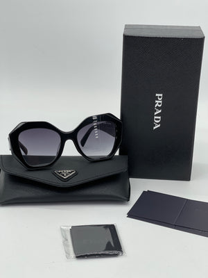 New Prada Black Geometric Sunglasses. XB36282160 093024 H