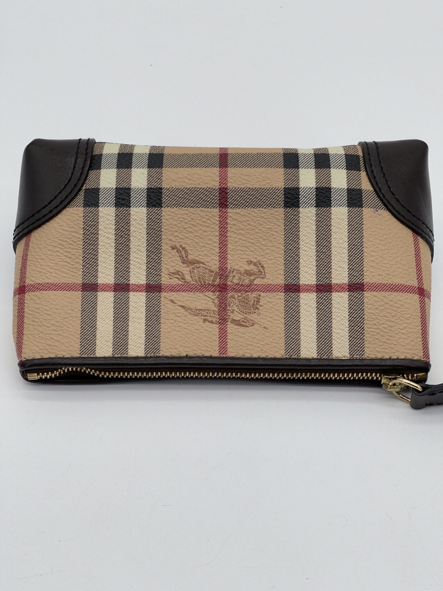 Preloved Burberry Haymarket Cosmetic Pouch XH6B6M7 061224 H