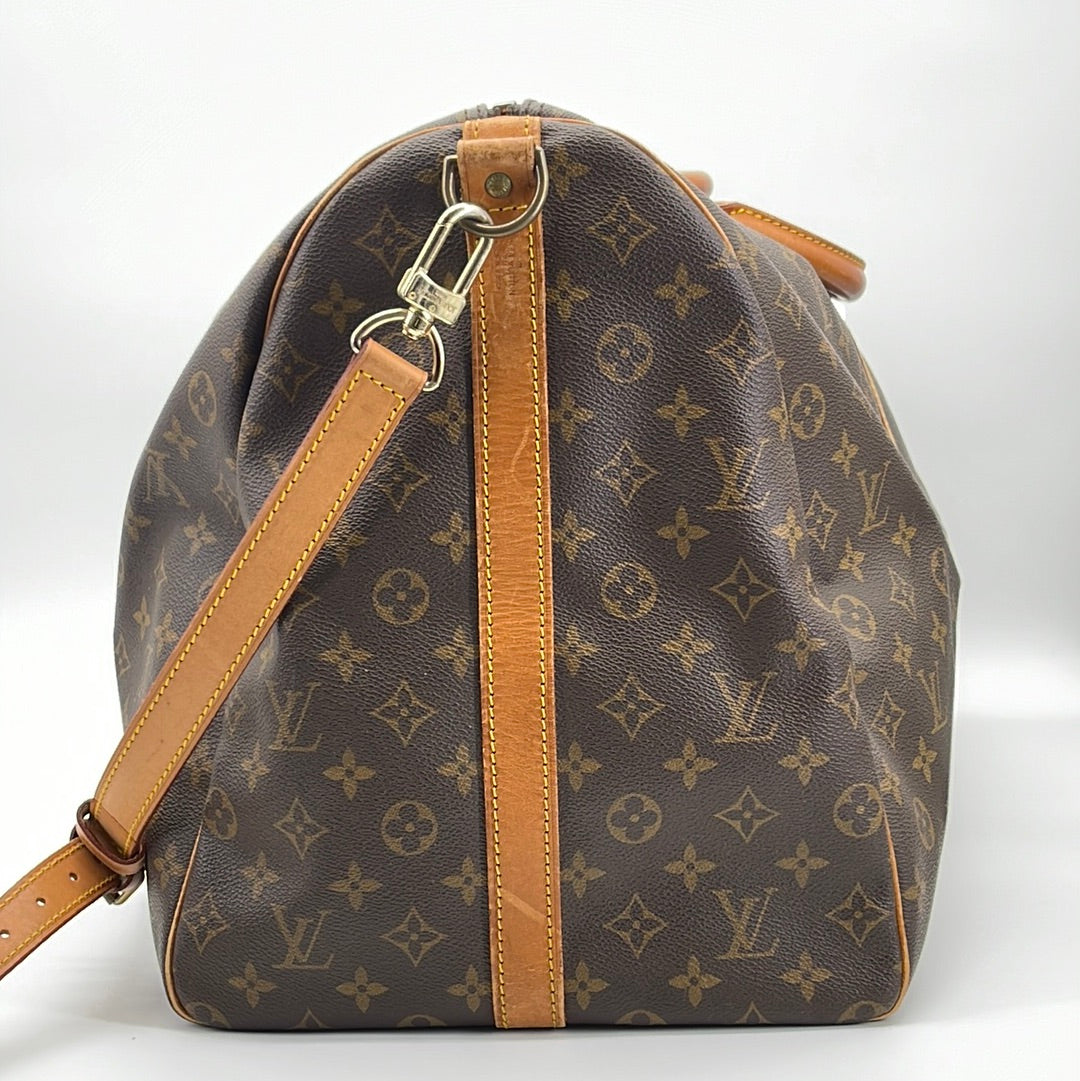 Vintage Louis Vuitton Keepall 60 Monogram Bandolier Bag 893FC