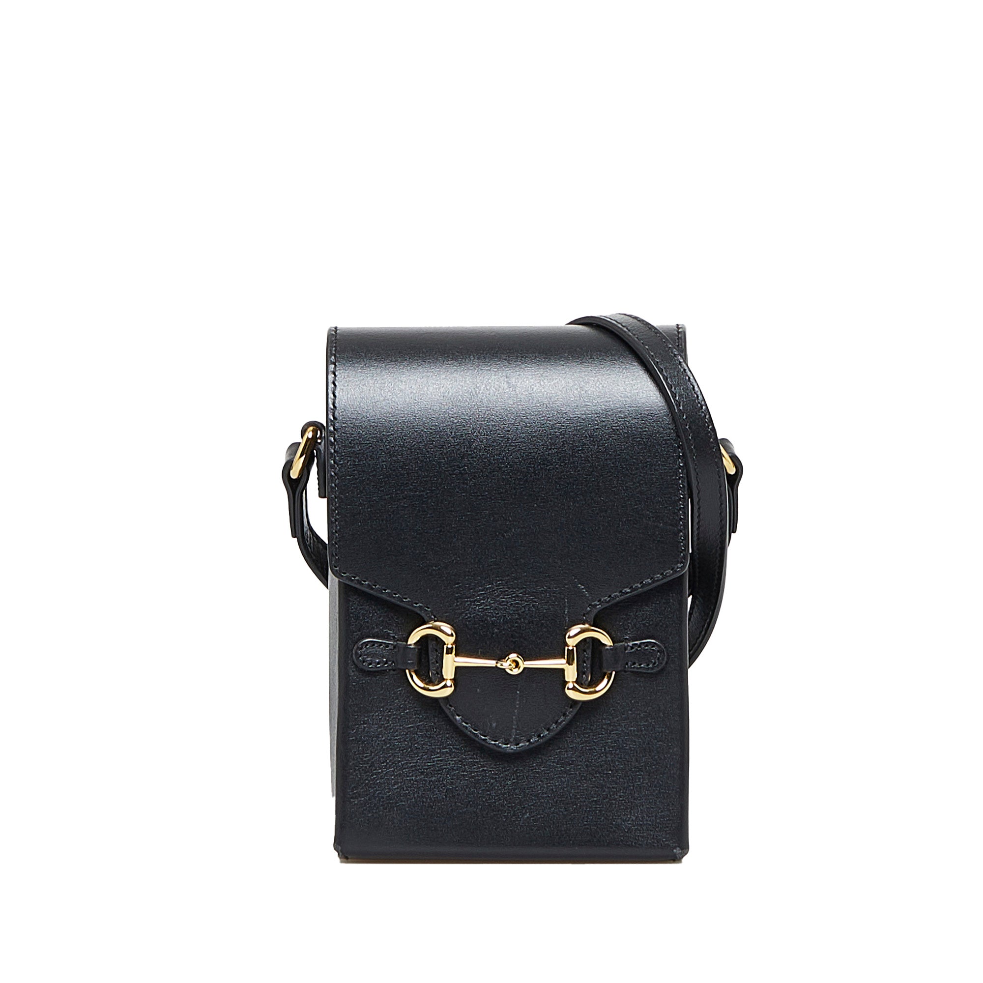 Horsebit 1955 cloth crossbody bag Gucci Black in Cloth - 36683184