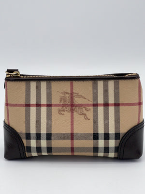 Preloved Burberry Haymarket Cosmetic Pouch XH6B6M7 061224 H