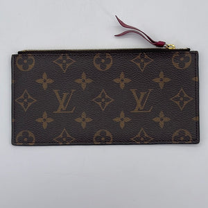 LOUIS VUITTON Felicie Pochette Inserts Monogram Zip Coin Wallet +