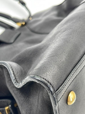 Preloved Saint Laurent Cabas Black Leather 2 Way Medium Bag 311222520981 100423