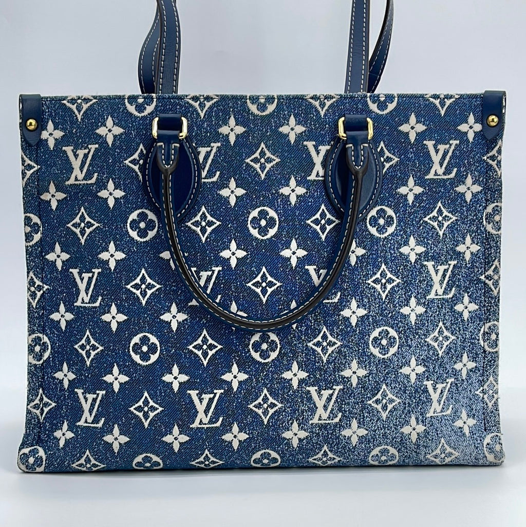 Preloved Louis Vuitton Monogram Denim OnTheGo MM Tote KV4WBBG 072924 P