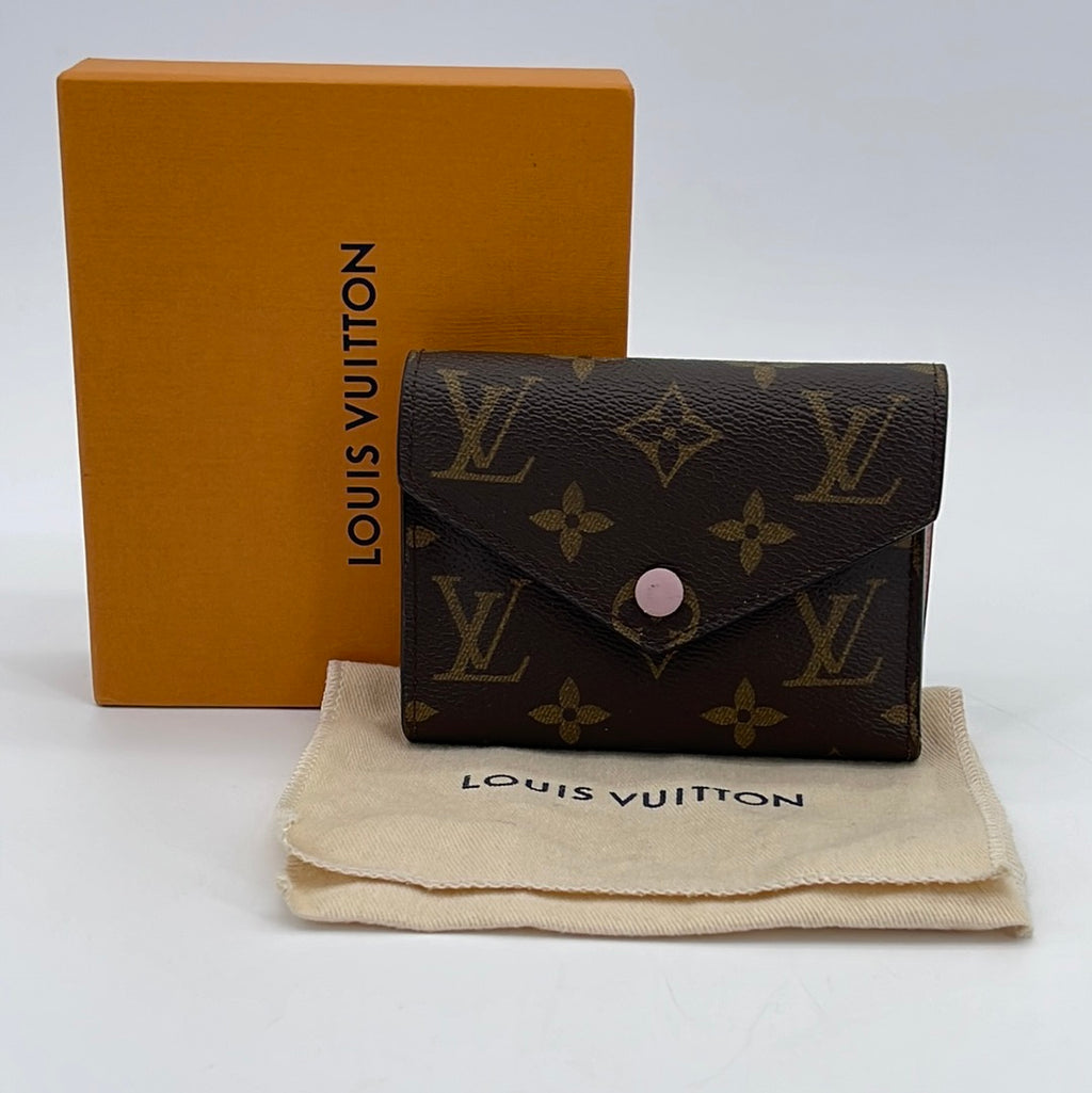 Louis Vuitton Monogram Canvas & Rose Ballerine Vernis Cherrywood Wallet