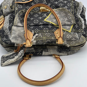 Preloved Louis Vuitton Monogram Denim Patchwork Speedy 30 Hand Bag TH1057  92123