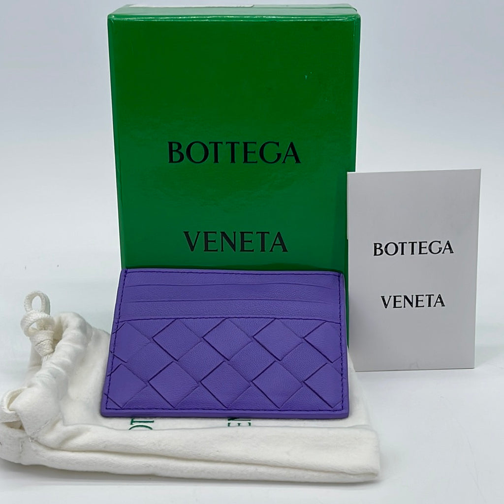 PRELOVED Bottega Veneta Purple Intrecciato Card Holder 6RX2VBK 041224 P