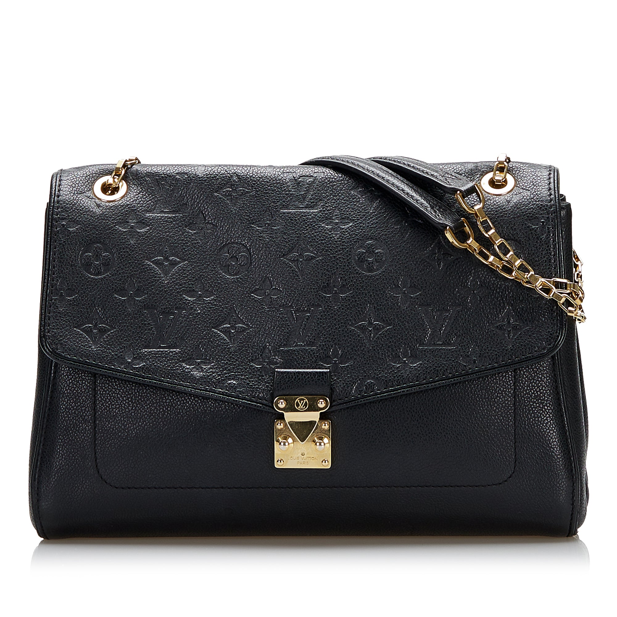Louis Vuitton, Bags, Louis Vuitton Saint Germain Handbag Monogram  Empreinte Leather Mm Black