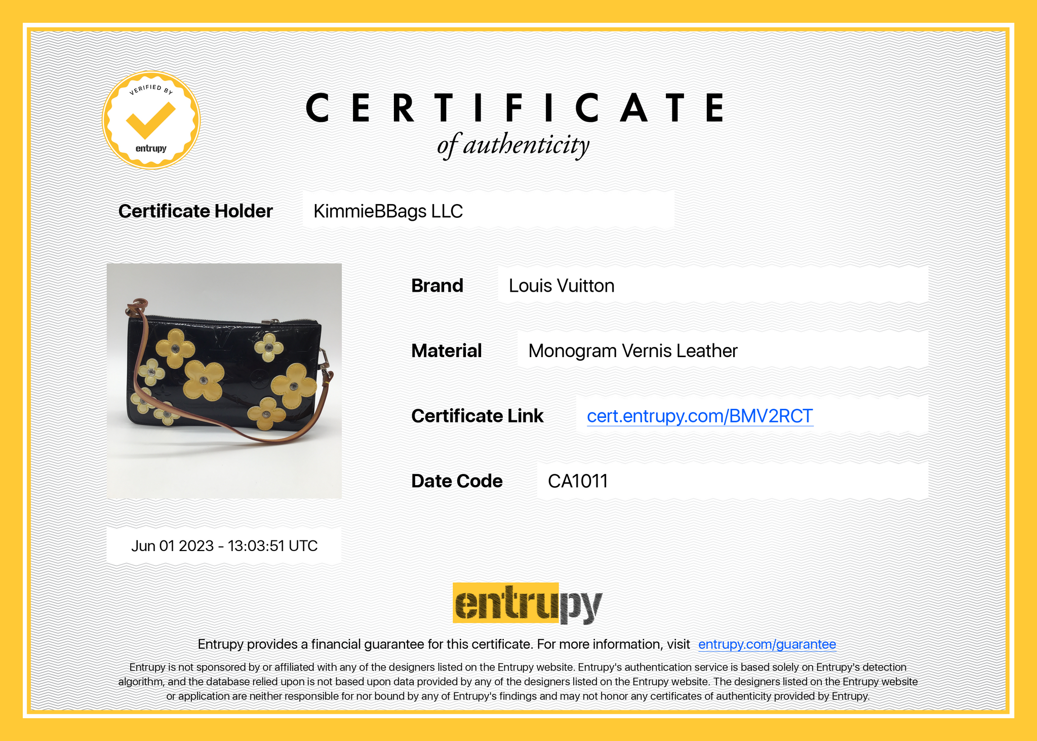 Louis Vuitton Yellow Vernis Lexington Fleurs Pochette Multiple colors  Leather Patent leather ref.448308 - Joli Closet