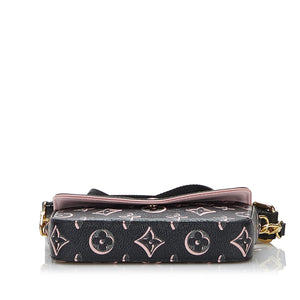 Louis Vuitton Black & Pink Monogram Felicie Strap & Go