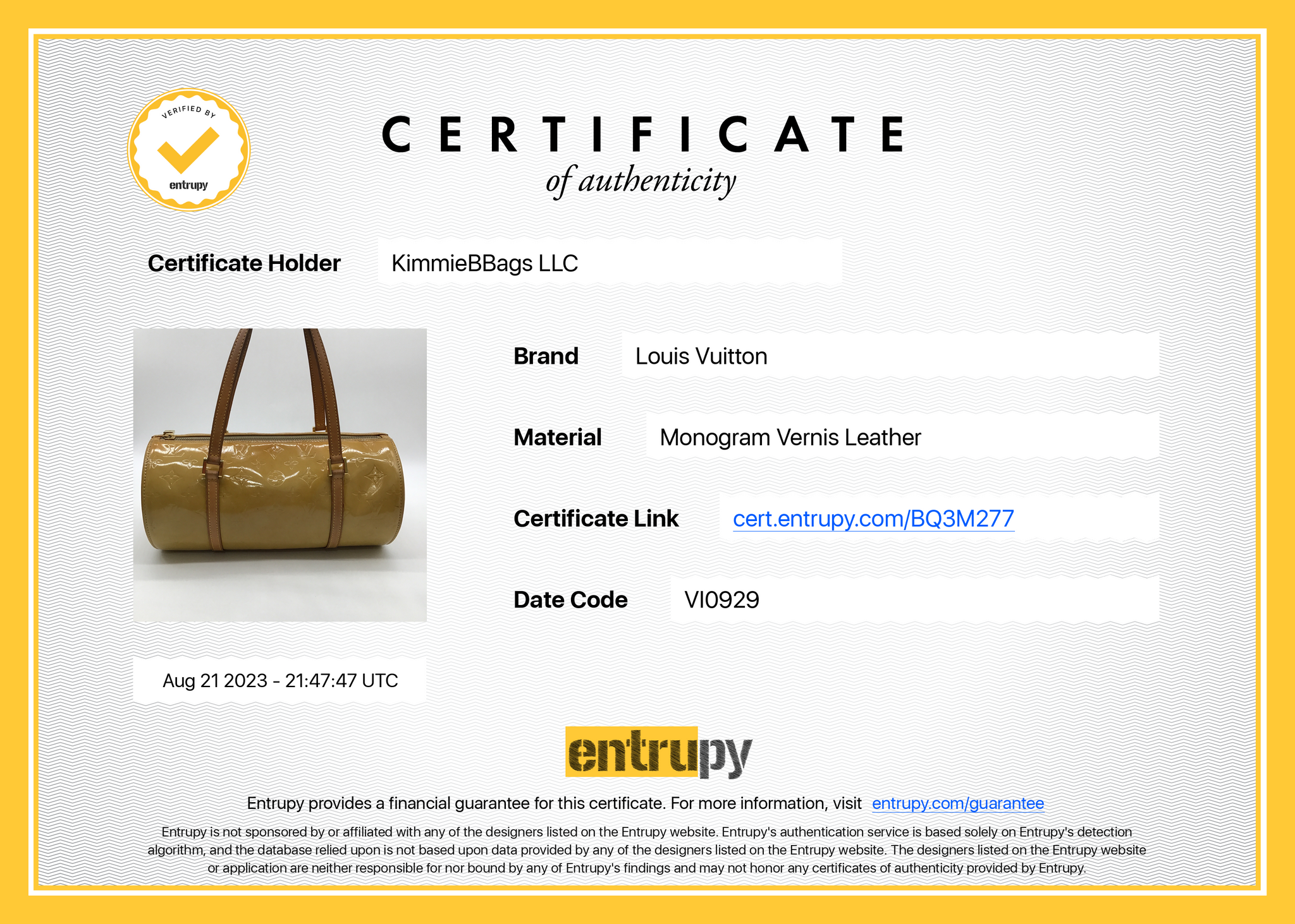 Louis Vuitton Bedford Handbag Monogram Vernis Neutral 213721272