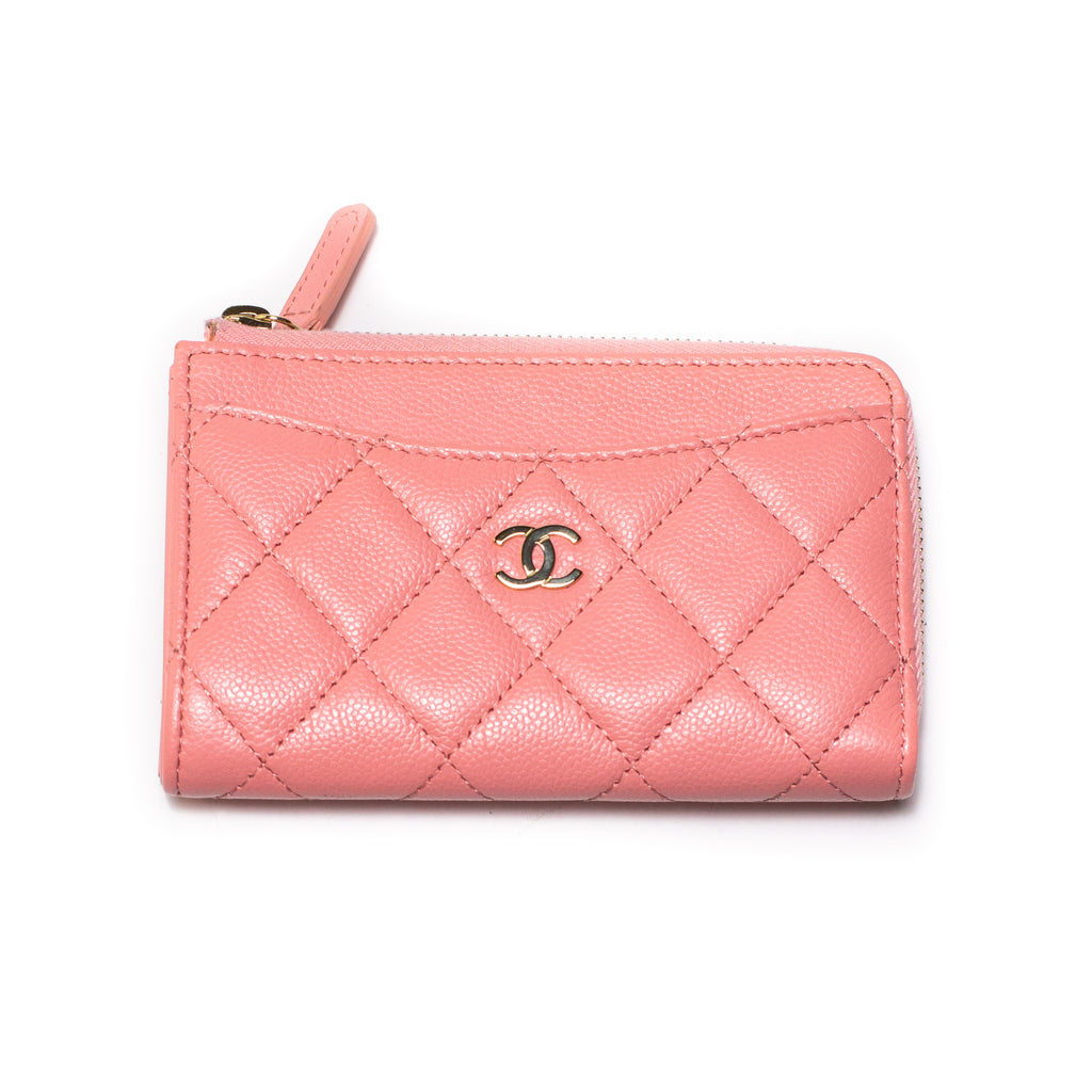 Preloved Chanel Pink Caviar Zippy Card Case GMVXK6D 061624B