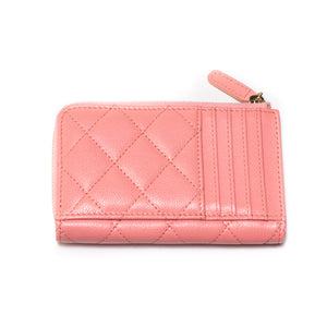 Preloved Chanel Pink Caviar Zippy Card Case GMVXK6D 061624B