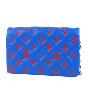 Louis Vuitton Coussin Pochette Monogram Embossed Lambskin Blue
