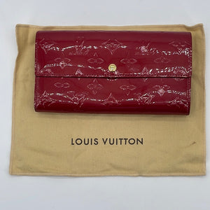 Preloved Louis Vuitton Monogram Canvas and Red Leather Pallas Wallet SN1159 100623
