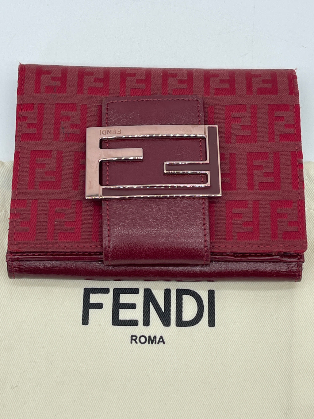 PRELOVED Fendi Red Bifold Wallet 9T3H4KJ 100824 P