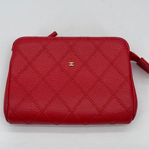 PRELOVED Vintage CHANEL Red Caviar Coin Case bdffb8a7 040224 H