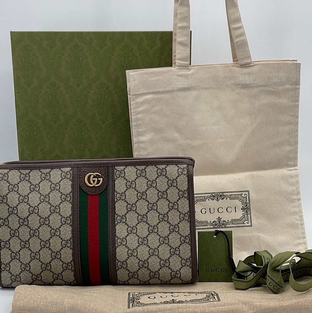 Authentic GUCCI Shoulder Bag D Ring GG Canvas – KimmieBBags LLC