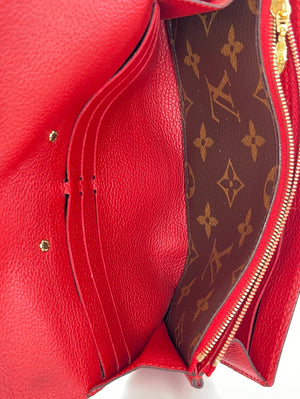 Louis Vuitton – Pallas Wallet Monogram Red Leather – Queen Station
