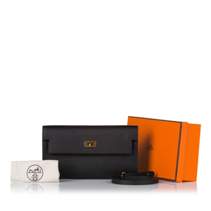 Hermes Noir Epsom Leather Kelly To Go Wallet Hermes