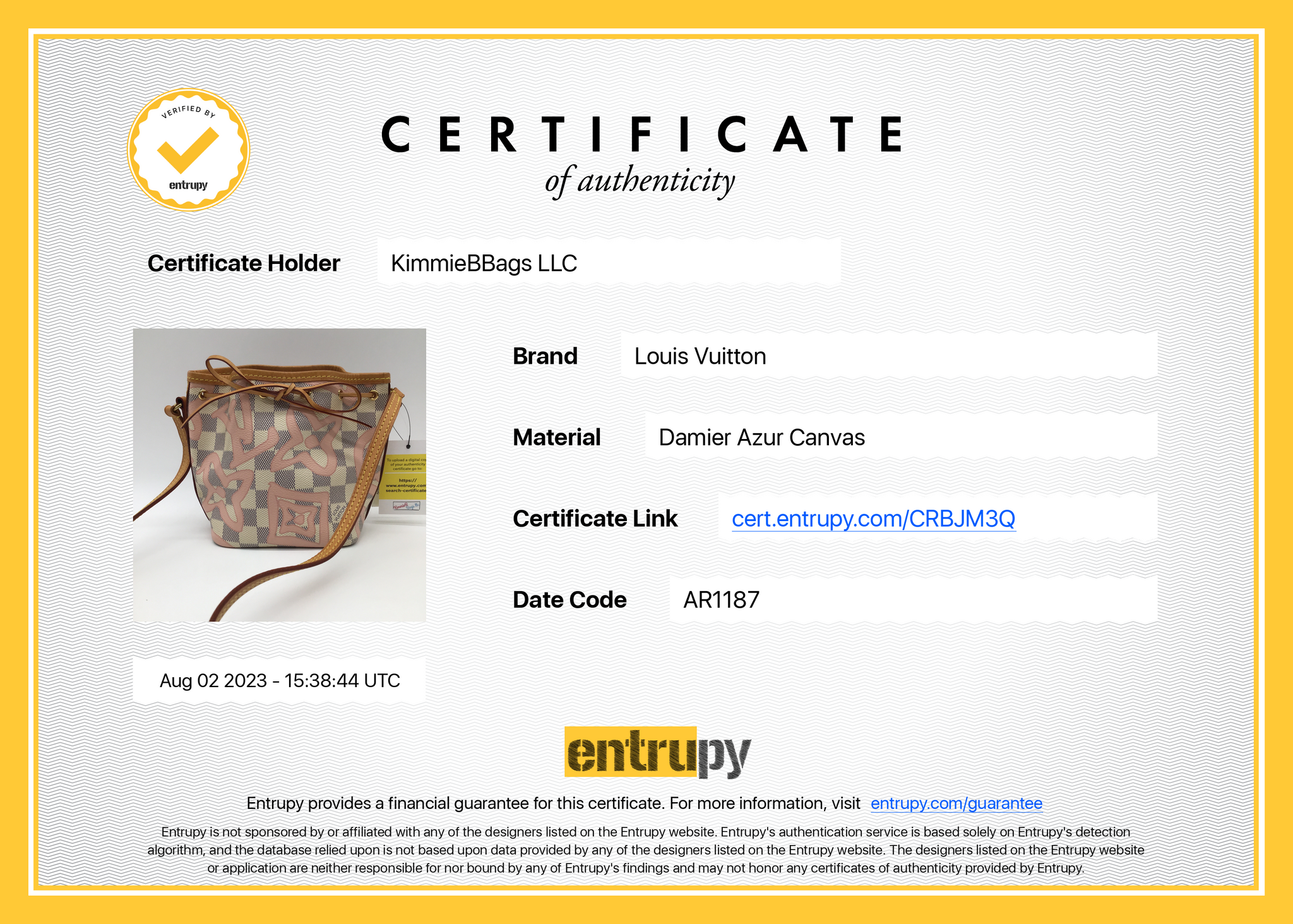 Auth Louis Vuitton Damier Azur Noe Shoulder bag 1D280160n
