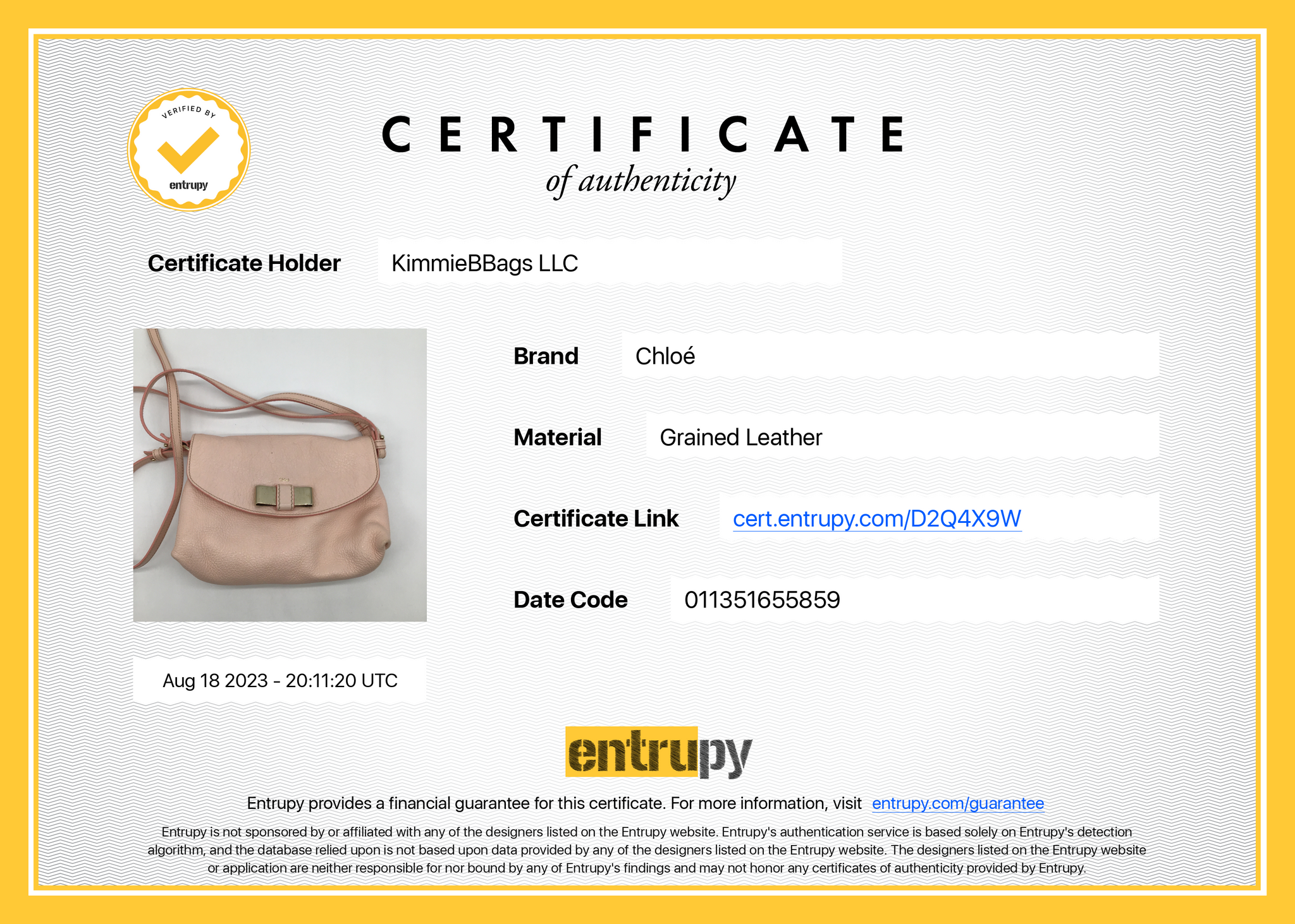 Preloved Chloe Pink Lily Leather 2Way Shoulder Bag 11351655859