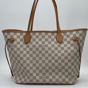 LOUIS VUITTON LOUIS VUITTON Neverfull MM Tote Bag N41605 Damier Azur canvas  Ivory Pink used LV N41605｜Product Code：2118400040293｜BRAND OFF Online Store