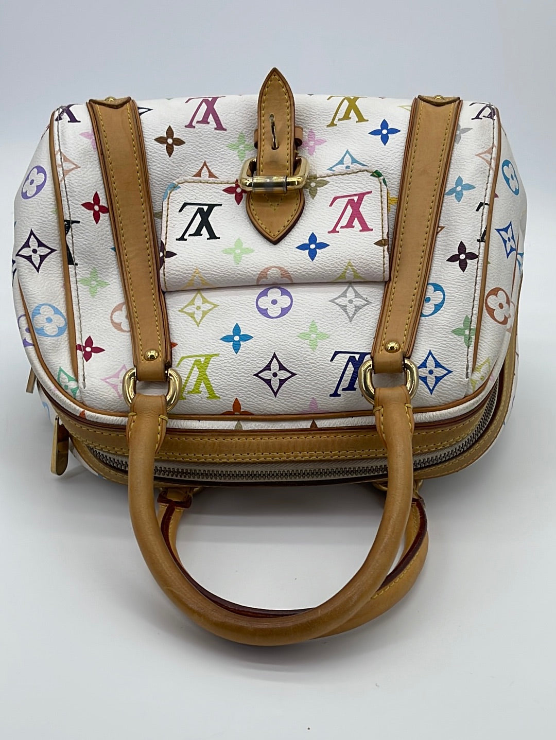Preloved LV Monogram White Multicolore Priscilla Handbag KRV49B6