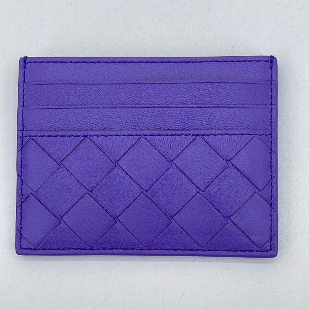 PRELOVED Bottega Veneta Purple Intrecciato Card Holder 6RX2VBK 041224 P