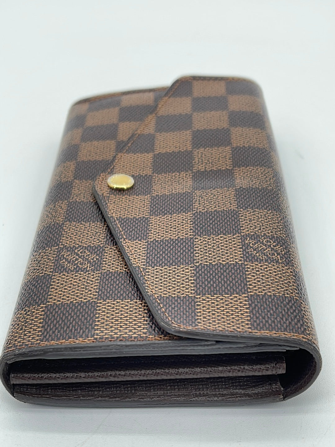 PRELOVED Louis Vuitton Damier Ebene Portefeuille Sarah Long Wallet Q72TWMB 040924 P