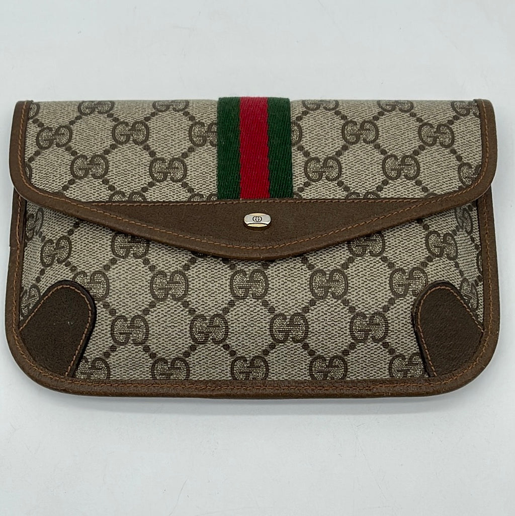 Preloved Gucci GG Supreme Sherry Line Pouch DYCT76K 053124B