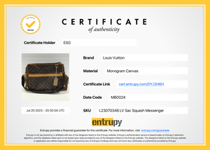 Sold at Auction: Louis Vuitton, Louis Vuitton Sac Squash Monogram Messenger  Bag