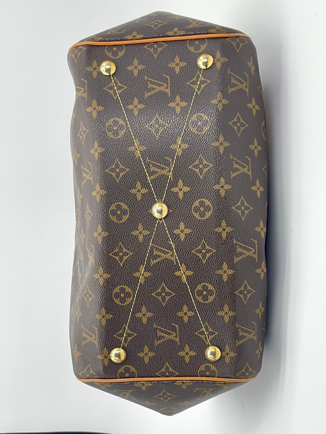 Spectacular Vintage Louis VUITTON Brown Logo Fabric Umbrella-Rare Find  #13995
