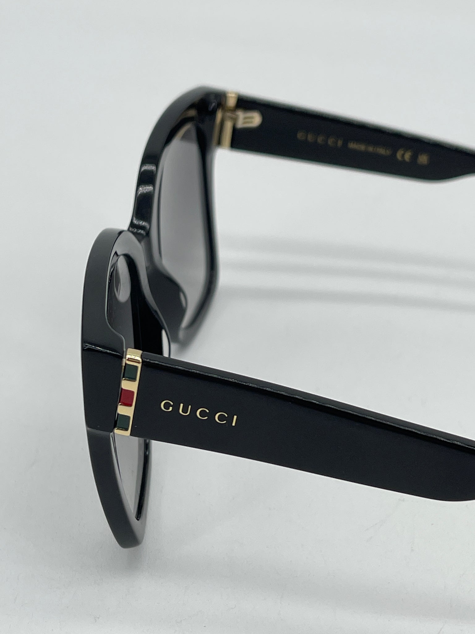 PRELOVED Gucci Black Square Sunglasses with Web Plack ZJ5178E23N 082624 P