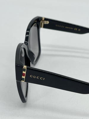 PRELOVED Gucci Black Square Sunglasses with Web Plack ZJ5178E23N 082624 P