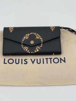 Pre Loved Louis Vuitton Limited 2019 Black Monogram Giant Jungle Sarah Wallet. CRWC8XB 073124 P