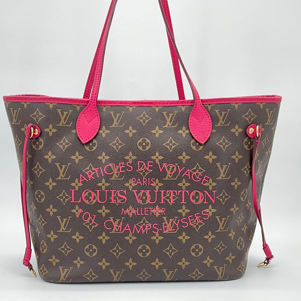 Louis Vuitton Monogram Rose Neverfull MM Tote Bag