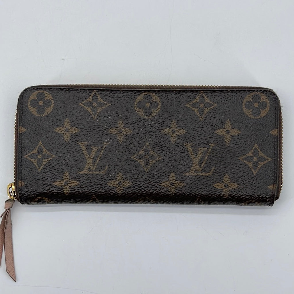 Preloved Louis Vuitton Monogram Clemence Long Wallet with Rose Ballerine Interior YBGM9GQ 041224 H