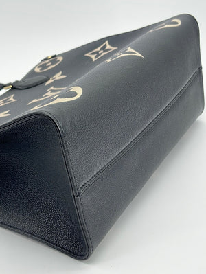 Preloved Louis Vuitton Beige and Black Giant Monogram Empreinte MM