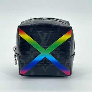 Louis Vuitton Monogram Eclipse Flash Pouch Bag Charm And Key