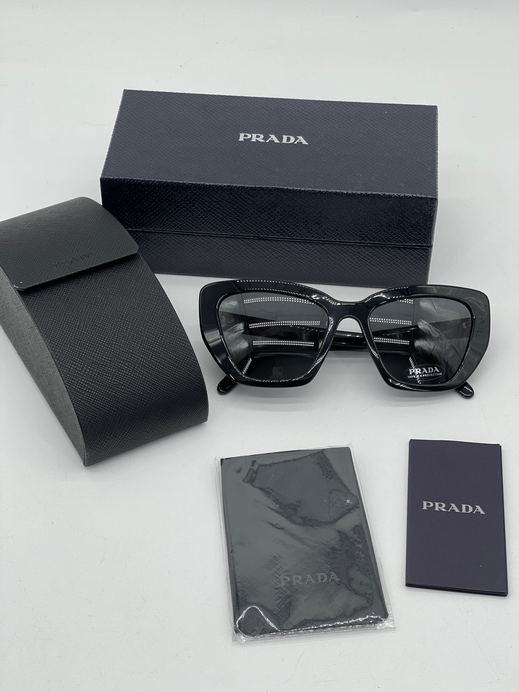 Preloved New Prada Black Cat Eye Sunglasses BP40760878 091124 H