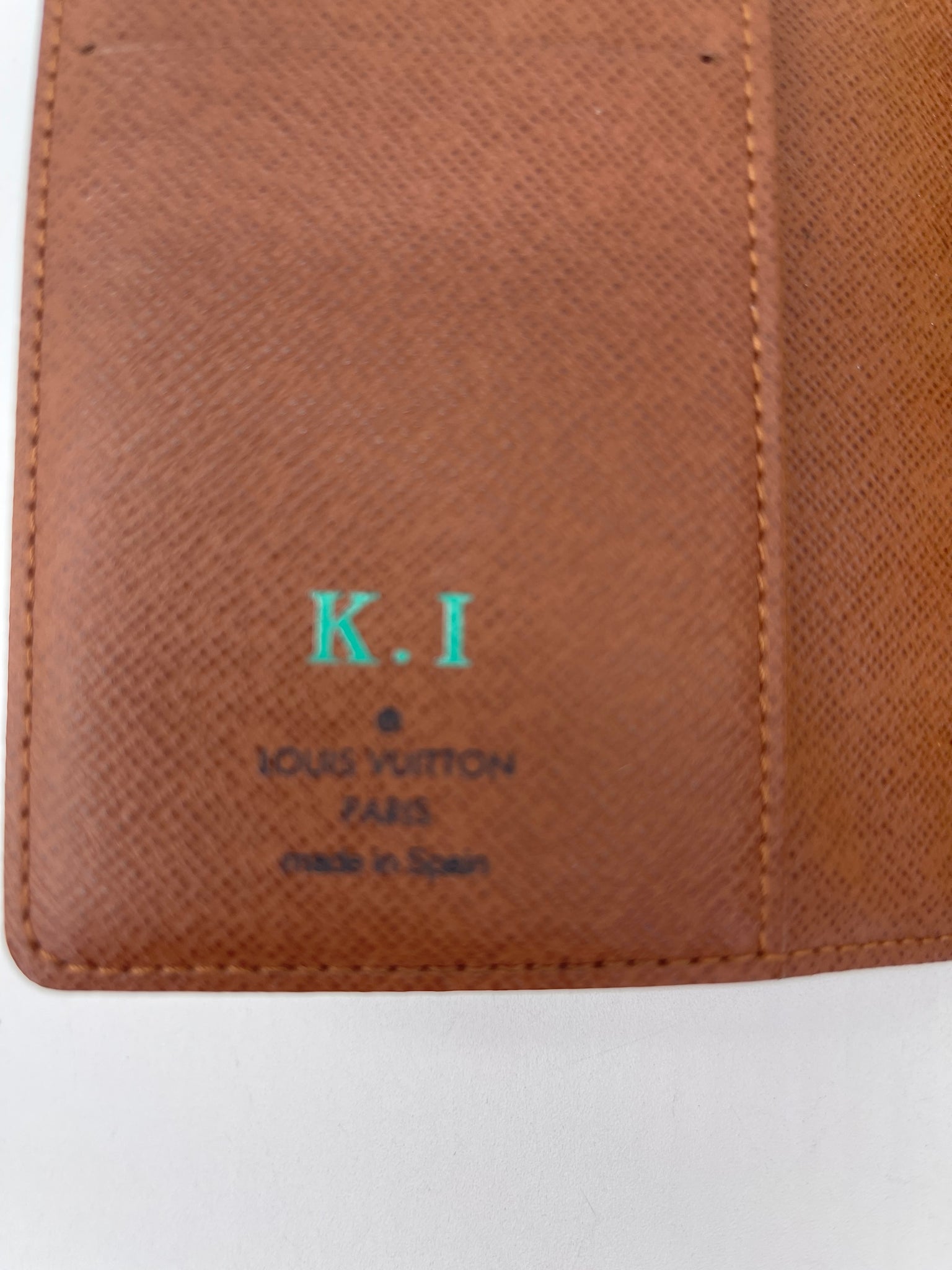 Preloved Louis Vuitton Monogram Agenda PM Day Planner Cover with Initials K.I. R63HT8T 090924 H