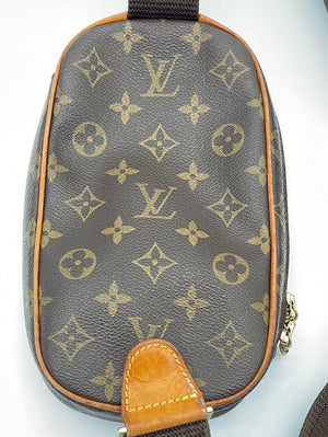 Preloved Louis Vuitton Damier Ebene Geronimos Waist Bum Body Bag