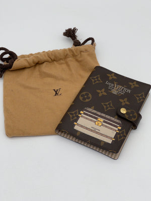 Preloved Louis Vuitton Monogram Trunks Agenda PM Day Planner Cover - Inventor Trunks Print - *N.S Initials inside.* QCTB9YY 090324 P