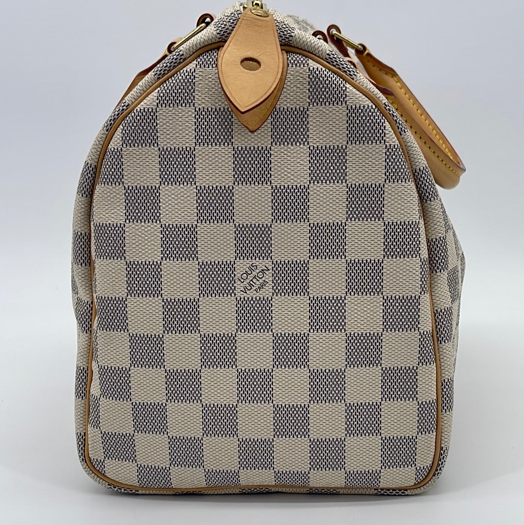 Authentic Louis Vuitton Damier Azur Canvas Speedy 30 Shoulder Bag – Posh  Pawn