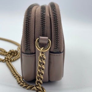 Preloved Gucci GG Marmont Beige Mini Crossbody Bag 546581534563 082323 P